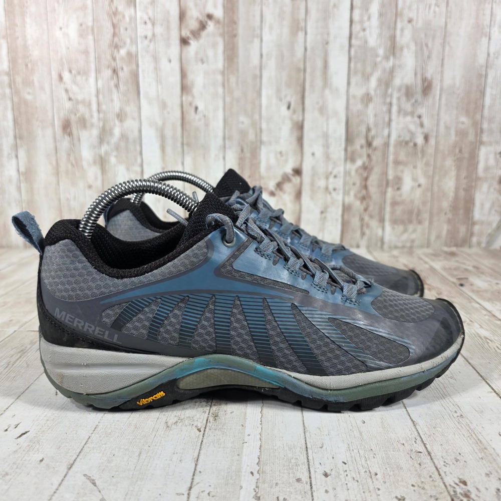 Merrell Siren Edge 3 Womens Blue Grey Hiking Shoes Vibram J034434 Size 9